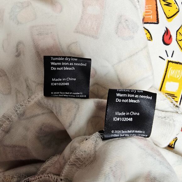 Taco Bell Pajamas XXL Set Long Comfy Sleep Comfort Pajama Set Unisex Shirt Pant - Picture 8 of 15